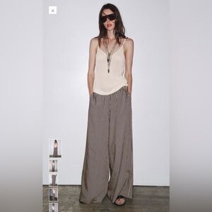 Zara Striped Flowy Pants